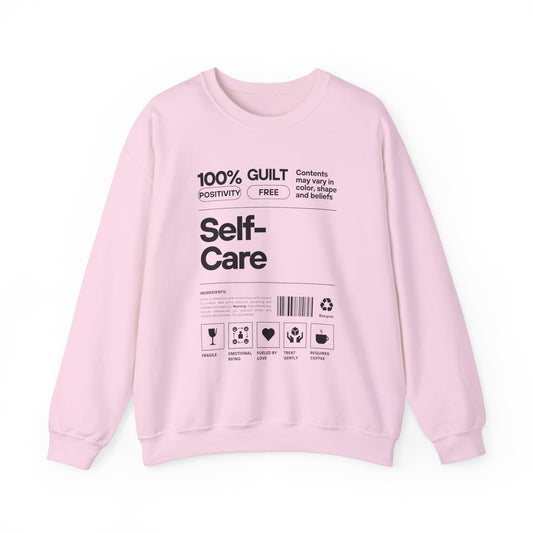 "Self-Care Nutritional Label" Cozy Sweatshirt