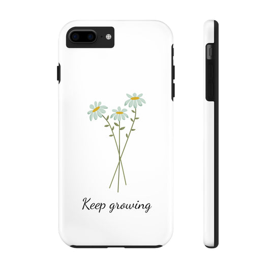 "Keep Growing" Motivational Phone Case - White