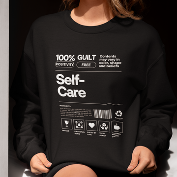 "Self-Care Nutritional Label" Cozy Sweatshirt