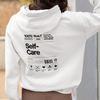 "Self-Care Nutritional Label" Cozy Hoodie